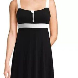 Lands' End Women's Zip Front Swim Dress Size XXL